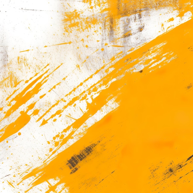 white grunge paint in yellow distressed texture background generative ai