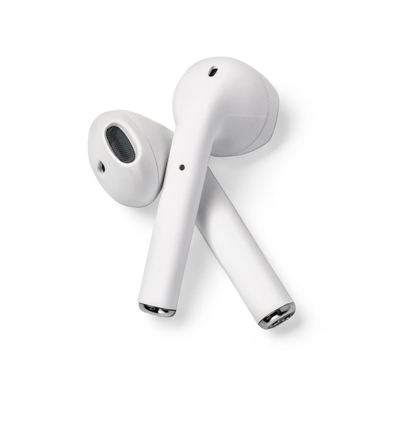 White headphones wireless earphones