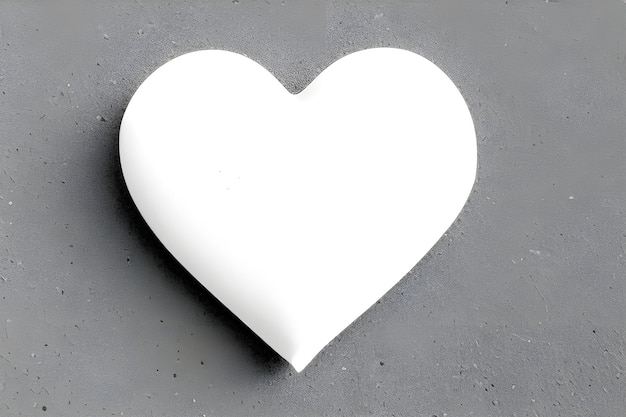 a white heart with a white heart on the top of it