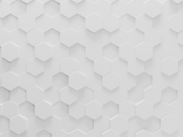 White hexagons mosaic background