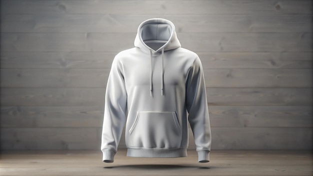 White hoodie mockup template isolated