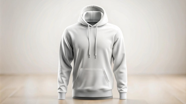 White hoodie mockup template isolated