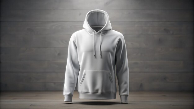 White hoodie mockup template isolated