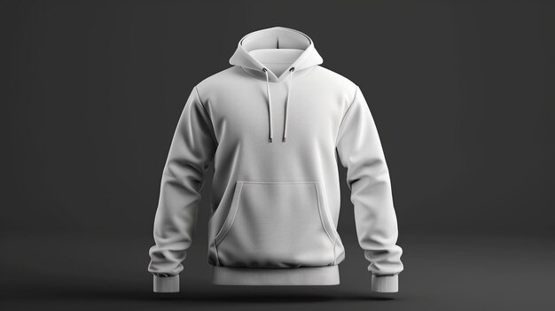 white hoodie template for design mockup for print