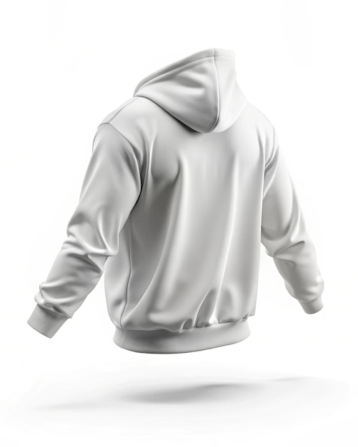 Photo a white hoodie with a hood is shown in a white background