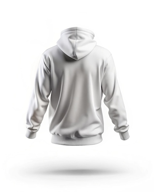 Photo a white hoodie with a hood is shown in a white background