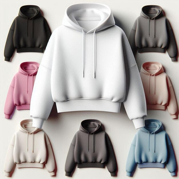 Photo a white hoodie with a hood that says quot hoodie quot