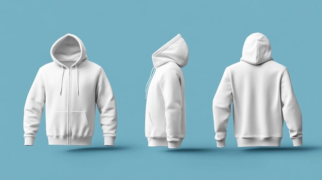 Photo a white hoodie with hoodie on it