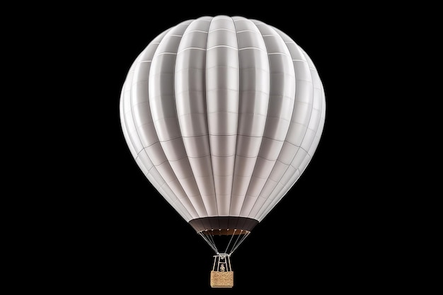 White Hot Air Balloon isolated AI