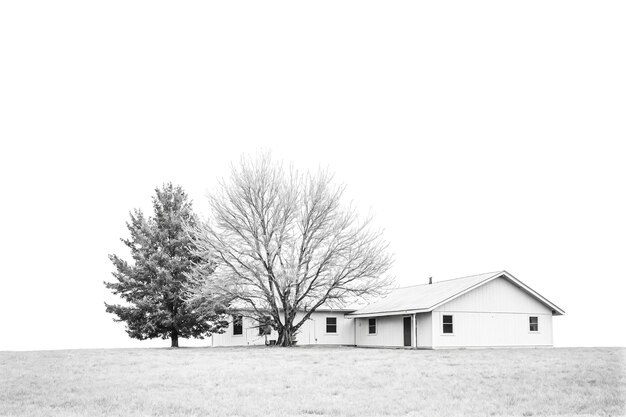 White House in a Field