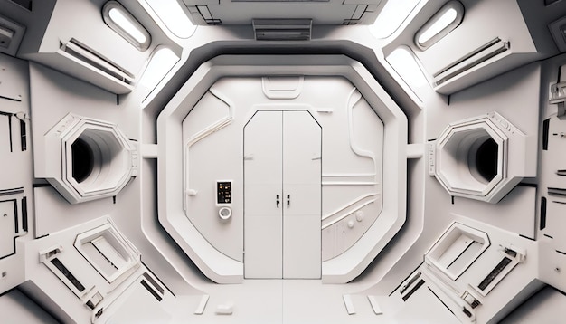 White interior of a spaceship professional photograp 1jpg