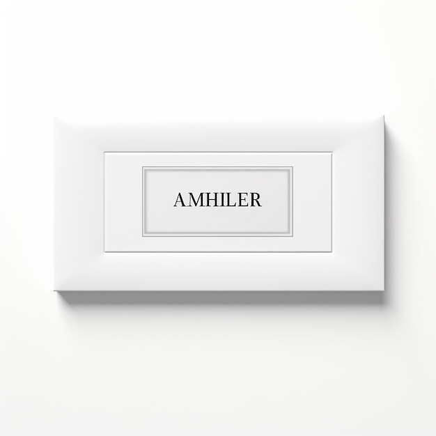 Photo a white invitation card