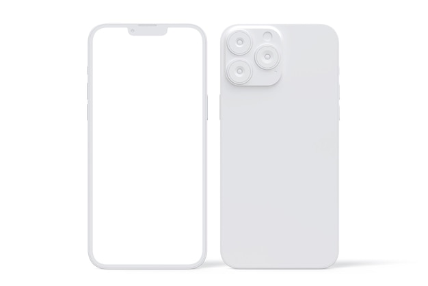 A white iphone with a white back cover and a white back.