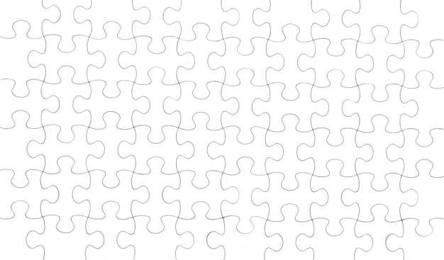 White jigsaw puzzle pattern isolated full background