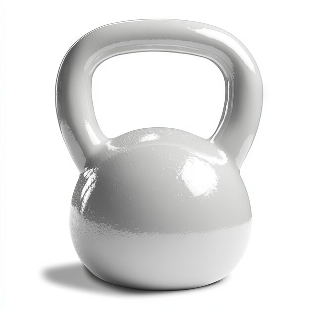 White Kettlebell for Fitness and Strength Training