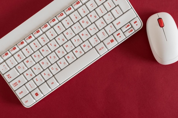 White keyboard and mouse