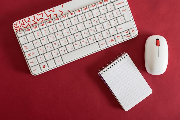 White keyboard and mouse