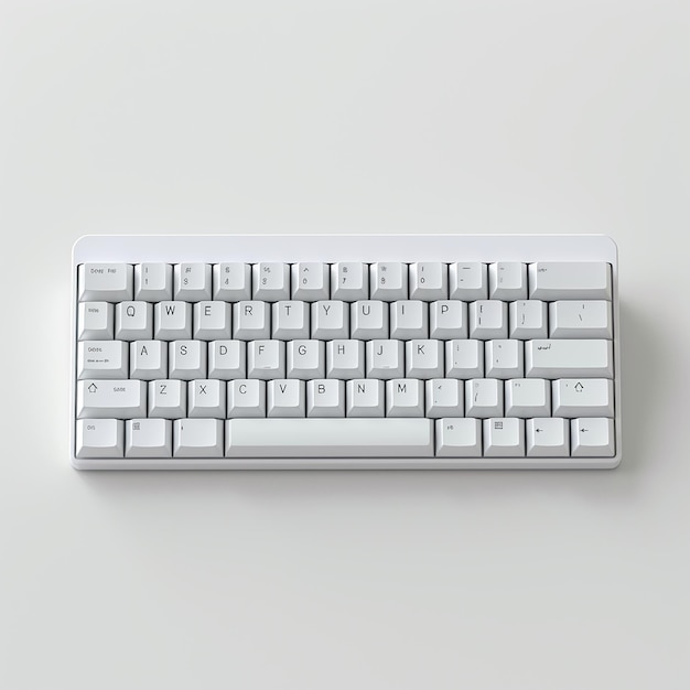 a white keyboard with a white key that says quot qwerty quot on the top