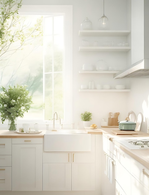 White kitchen fronts