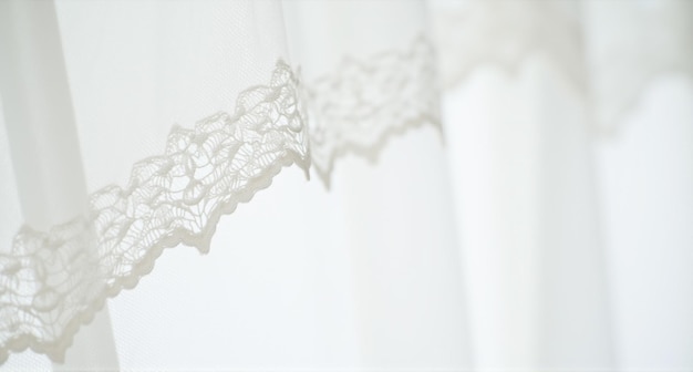 Photo a white lace bridal dress with lace on the bottom