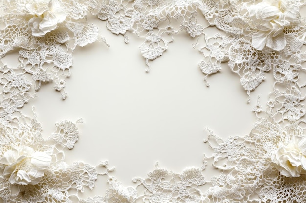 White Lace Frame Background