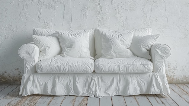 white leather sofa