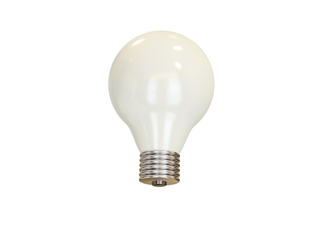 White light bulb 3d render