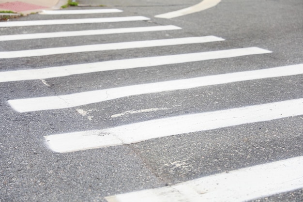 A white line that says no parking on it