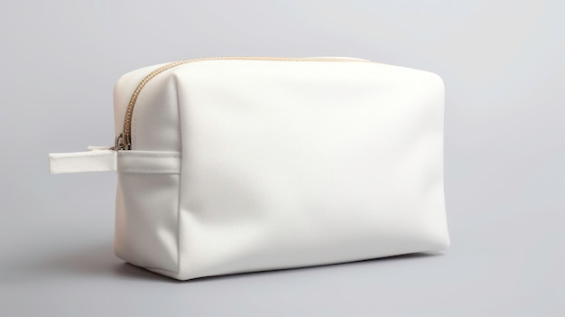 Photo white makeup bag mockup