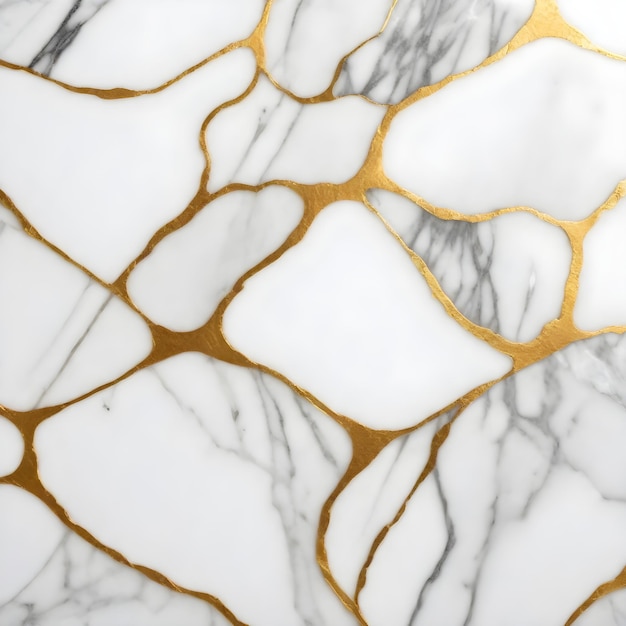 White marble background with gold inlay veins