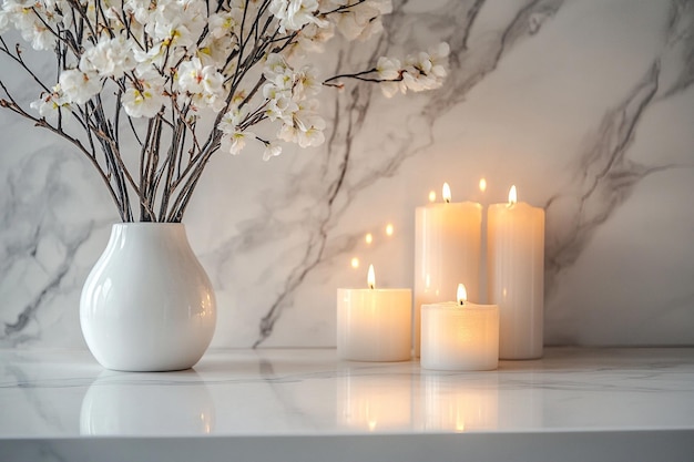 A white marble countertop with a white marbl