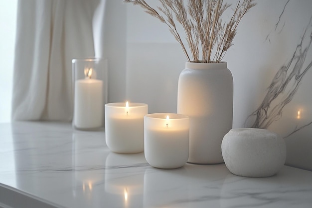 A white marble countertop with a white marbl