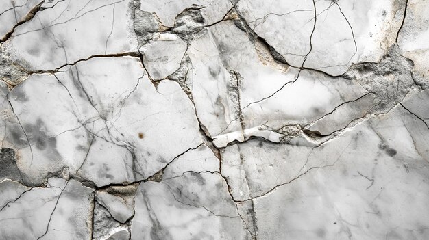 Photo white marble cracked and weathered