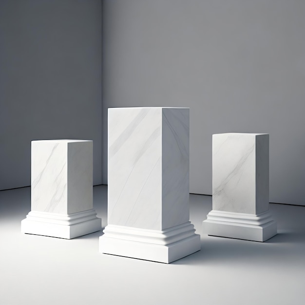 A white marble pedestal with the word marble on it