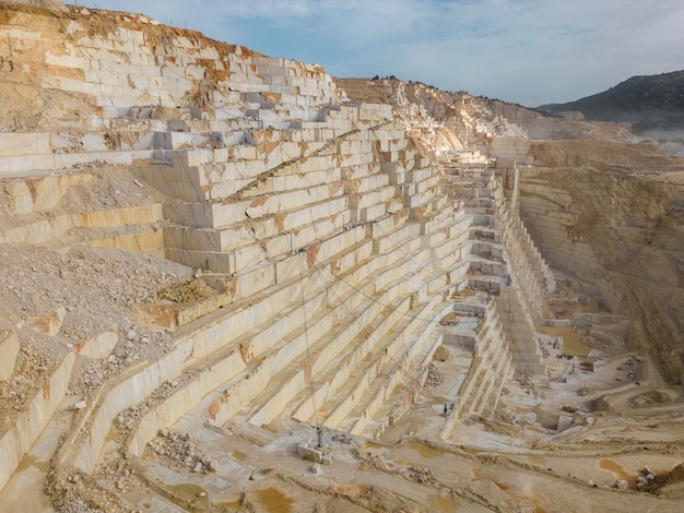 White marble quarry one of the largest in Spain Pinoso Alicante Spain