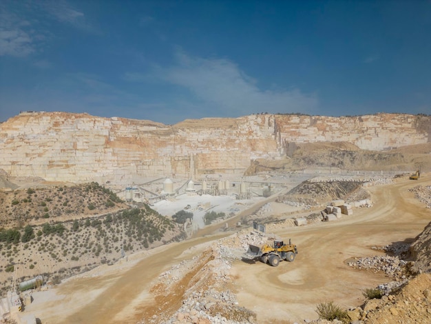 White marble quarry one of the largest in Spain Pinoso Alicante Spain