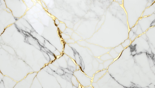 White marble texture with gold veins. Abstract background and texture for design.