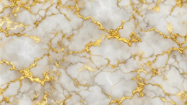 White Marble Texture with Golden Veins