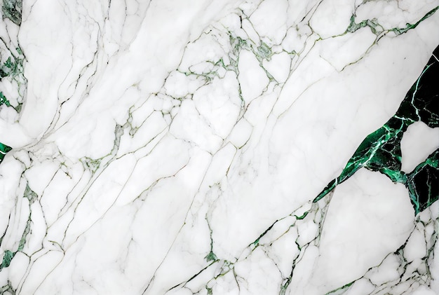 White marble with green veins abstract background