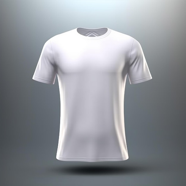 White Men's Tshirt isolated mockup