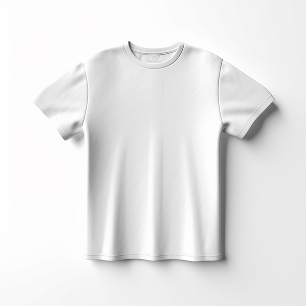 White Men's Tshirt isolated mockup