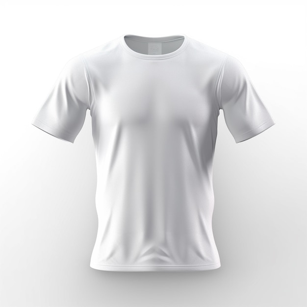 White Men's Tshirt isolated mockup