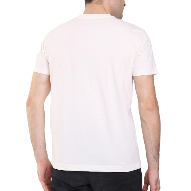 White men's tshirts mockup Design templatemockup