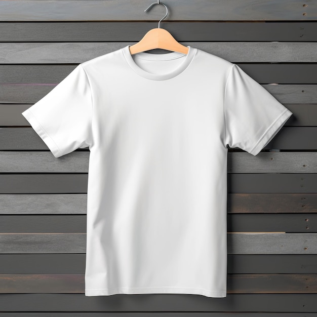 White men Tshirt front view template