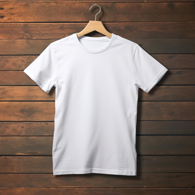 White men Tshirt front view template