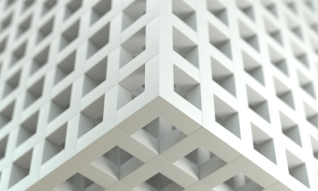 White mesh box with depth of field background