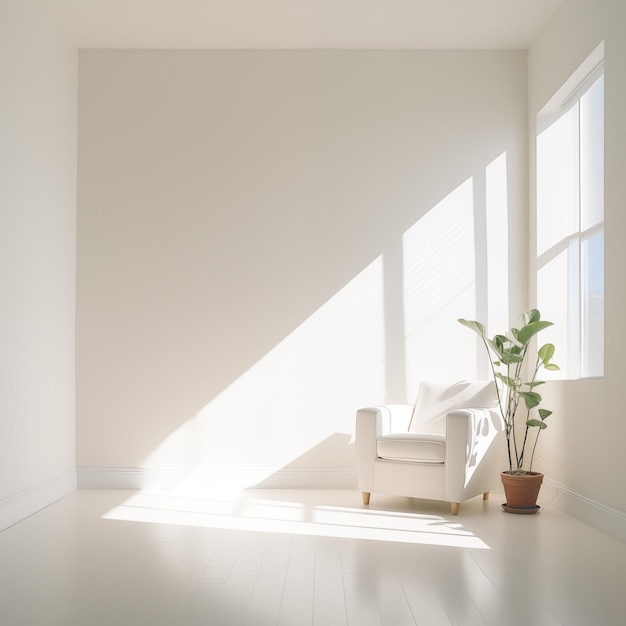 white minimalist room