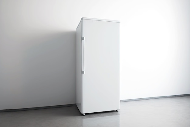 White modern fridge for storing food and drinks