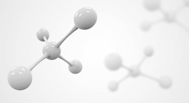 white molecule or atom background