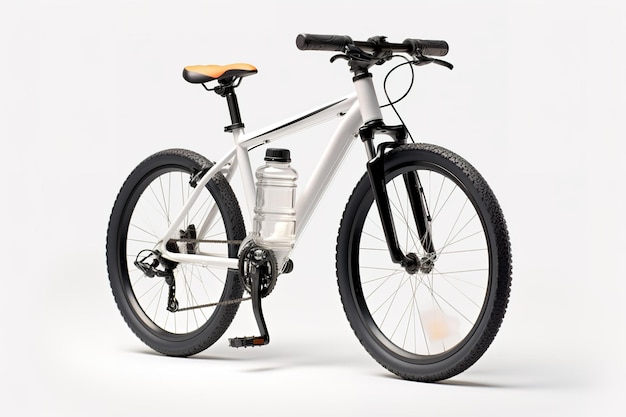 A White Mountain Bike Ready for an Afternoon Adventure on a Clear PNG or White Background